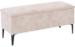 Goossens excellent bedbank attent beige stof - 8235535-{merk}-proefmodel-proefmodel-stof-01